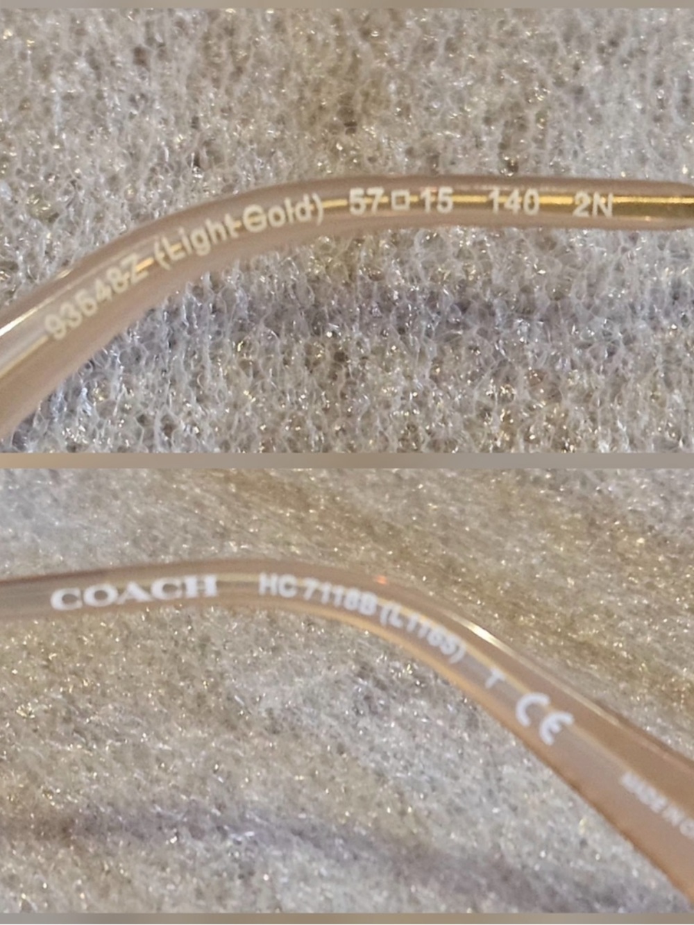 Coach Charm Story Rose Gold Rimless Floral Crystal Sunglasses w/ Case - Picture 8 of 13
